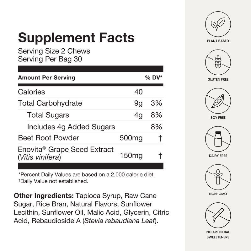 SuperBeets® Heart Chews - 60 Count